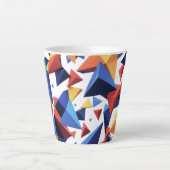 Modern Fragment Grid Latte Mok (Voorkant)