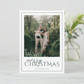Modern Framed Merry Christmas Photo Collage Feestdagenkaart (Staand voorkant)