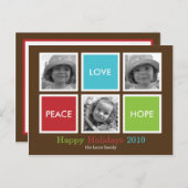 Modern Frames Christmas Card/Holiday Postcard Feestdagenkaart (Voorkant / Achterkant)