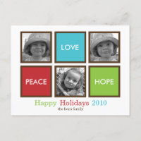 Modern Frames Christmas Card/Holiday Postcard