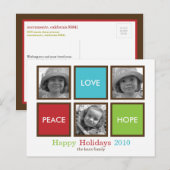 Modern Frames Christmas Card/Holiday Postcard Feestdagenkaart (Voorkant / Achterkant)