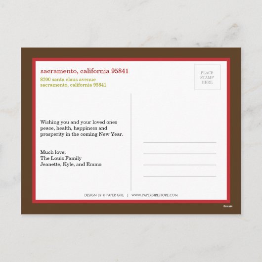 Modern Frames Christmas Card/Holiday Postcard Feestdagenkaart (Achterkant)