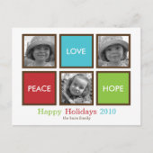 Modern Frames Christmas Card/Holiday Postcard Feestdagenkaart (Voorkant)