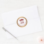 Modern framlabel metaal gouden rand ronde sticker (Envelop)