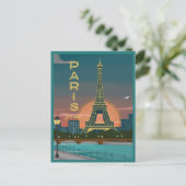 Modern France Paris je t'aime Eiffel Tower Travel Briefkaart (Staand voorkant)