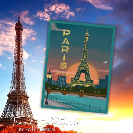 Modern France Paris je t'aime Eiffel Tower Travel Briefkaart