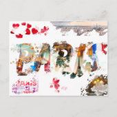 Modern France Paris je t'aime Eiffel Tower Travel Briefkaart (Voorkant)