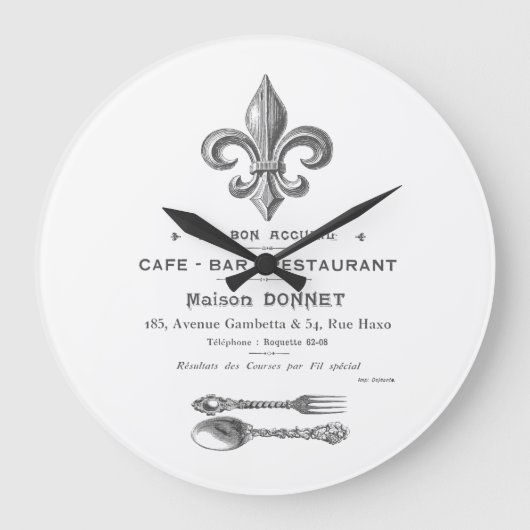 MODERN  FRANS BISTRO GROTE KLOK (Voorkant)