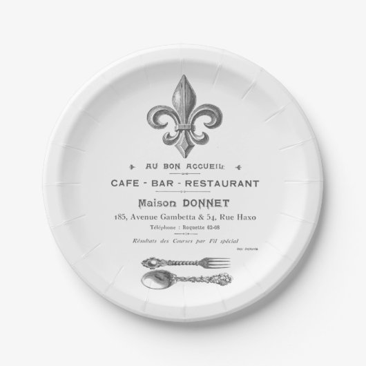 MODERN FRANS BISTRO PAPIEREN BORDJE (Voorkant)