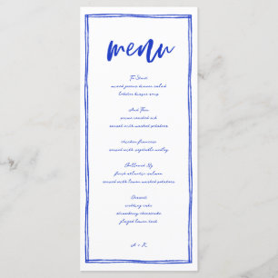 Modern Frans Blauw Trouw Menu Lang