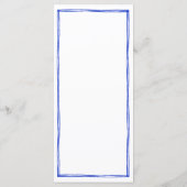 Modern Frans Blue Wedding Long Menu (Achterkant)