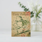 Modern  Frans Briefkaart voor kikkerkraakbedekking (Staand voorkant)