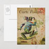 Modern  Frans Briefkaart voor kikkerkraakbedekking (Voorkant / Achterkant)