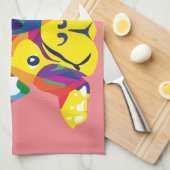 Modern Frans Bulldog Silhouet Theedoek (Quarter Fold)