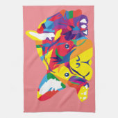 Modern Frans Bulldog Silhouet Theedoek (Verticaal)