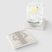 modern frans café stenen onderzetter (Zijkant)