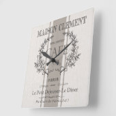 modern frans café vierkante klok (Hoek)