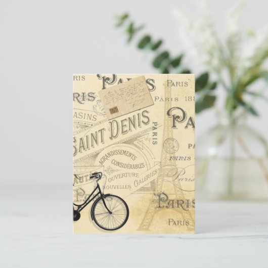 Modern  Frans collage Briefkaart (Staand voorkant)