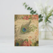 Modern  Frans collage Briefkaart (Staand voorkant)