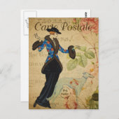 Modern  Frans collage Briefkaart (Voorkant / Achterkant)