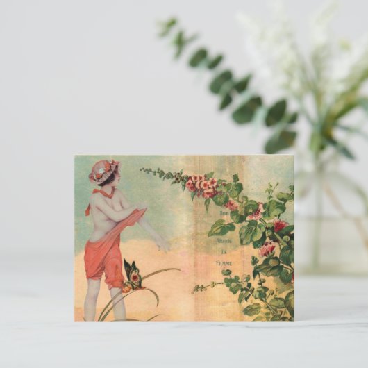 Modern Frans collage Briefkaart (Staand voorkant)