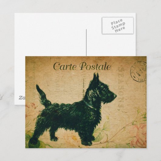 Modern  Frans collage Briefkaart (Voorkant / Achterkant)