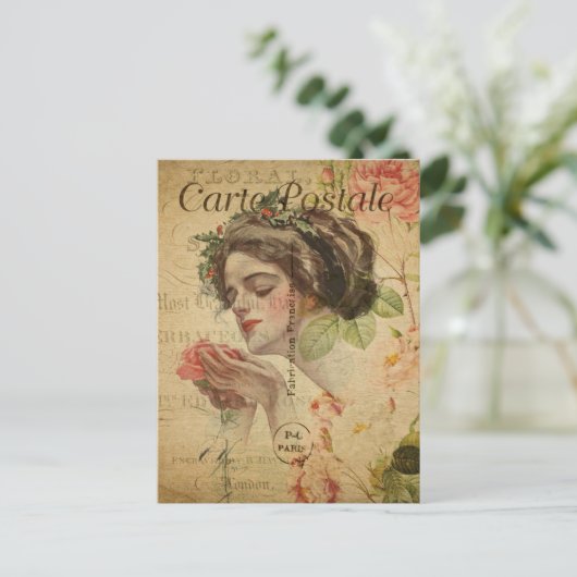 Modern  Frans collage Briefkaart (Staand voorkant)