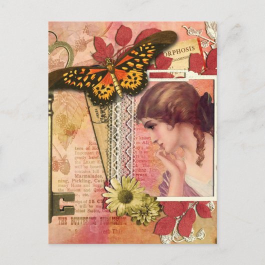 Modern Frans collage Briefkaart (Voorkant)