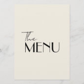 Modern Frans Funky Retro Whimsical Bruiloft Menu (Achterkant)