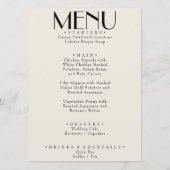 Modern Frans Funky Retro Whimsical Bruiloft Menu (Voorkant)