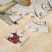 modern  frans konijn in de tuin legpuzzel (Zijkant)