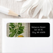 modern  frans land - botanische kunst oranje etiket (Insitu)