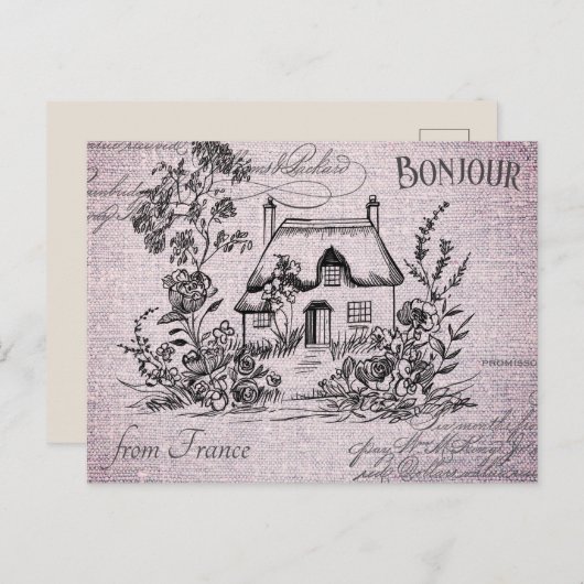 Modern  Frans landhuis Briefkaart (Voorkant / Achterkant)