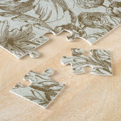 MODERN FRANS PEACOCK GARDEN PUZZLE LEGPUZZEL (Zijkant)