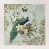 MODERN FRANS PEACOCK GARDEN PUZZLE LEGPUZZEL (Verticaal)