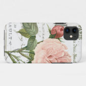 Modern  Frans roos briefkaart Case-Mate iPhone Case (Achterkant (horizontaal))