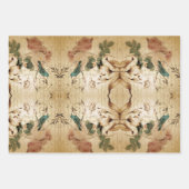 Modern Frans Scripts vogelbotanisch Inpakpapier Vel (Voorkant 2)