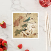 Modern  Frans Scripts vogelbotanisch Servet (Insitu)