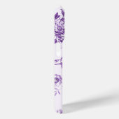 Modern Frans Toile Paarse Bloemen Case-Mate iPhone Case (Achterkant / Rechts)
