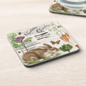 Modern Frans tuinkonijn Bier Onderzetter (Linkerzijde)