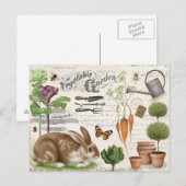 Modern  Frans tuinkonijn Briefkaart (Voorkant / Achterkant)