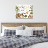 Modern Frans tuinkonijn Canvas Afdruk (Insitu (Slaapkamer))