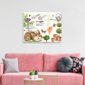 Modern Frans tuinkonijn Canvas Afdruk (Insitu (Woonkamer))