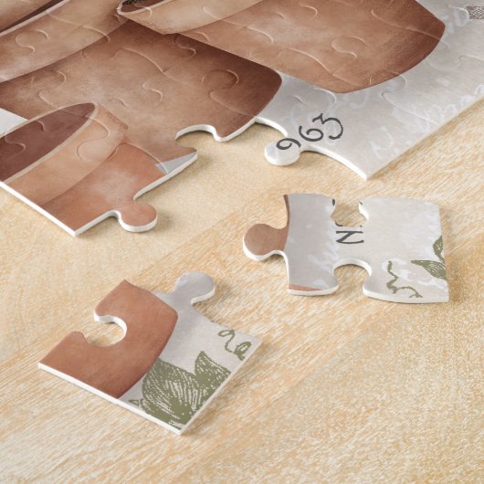 Modern Frans tuinkonijn Legpuzzel (Zijkant)