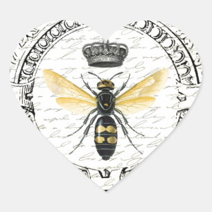 MODERN  franse koningin Hart Sticker