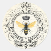 MODERN franse koningin Ronde Sticker (Voorkant)