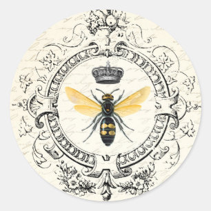 MODERN  franse koningin Ronde Sticker