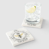 MODERN  franse koningin Stenen Onderzetter (Zijkant)