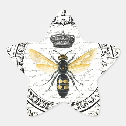 MODERN  franse koningin Ster Sticker (Voorkant)