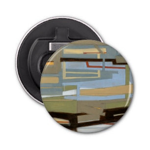 Modern Free Expression Painting by Norman Wyatt Button Flesopener